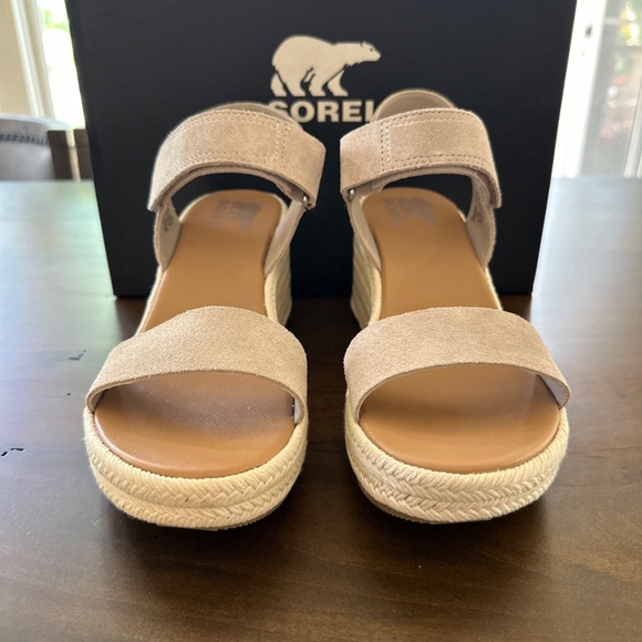 SOREL Cameron Wedge Espadrille Sandal Open Toe Crushed Clay/Gum 17 Size 9 NEW - Picture 4 of 12